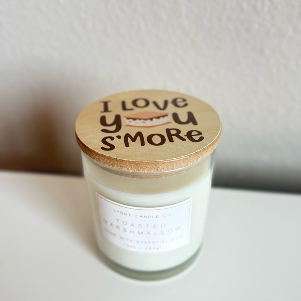 “I Love You S’more” Toasted Marshmallow Candle NEW